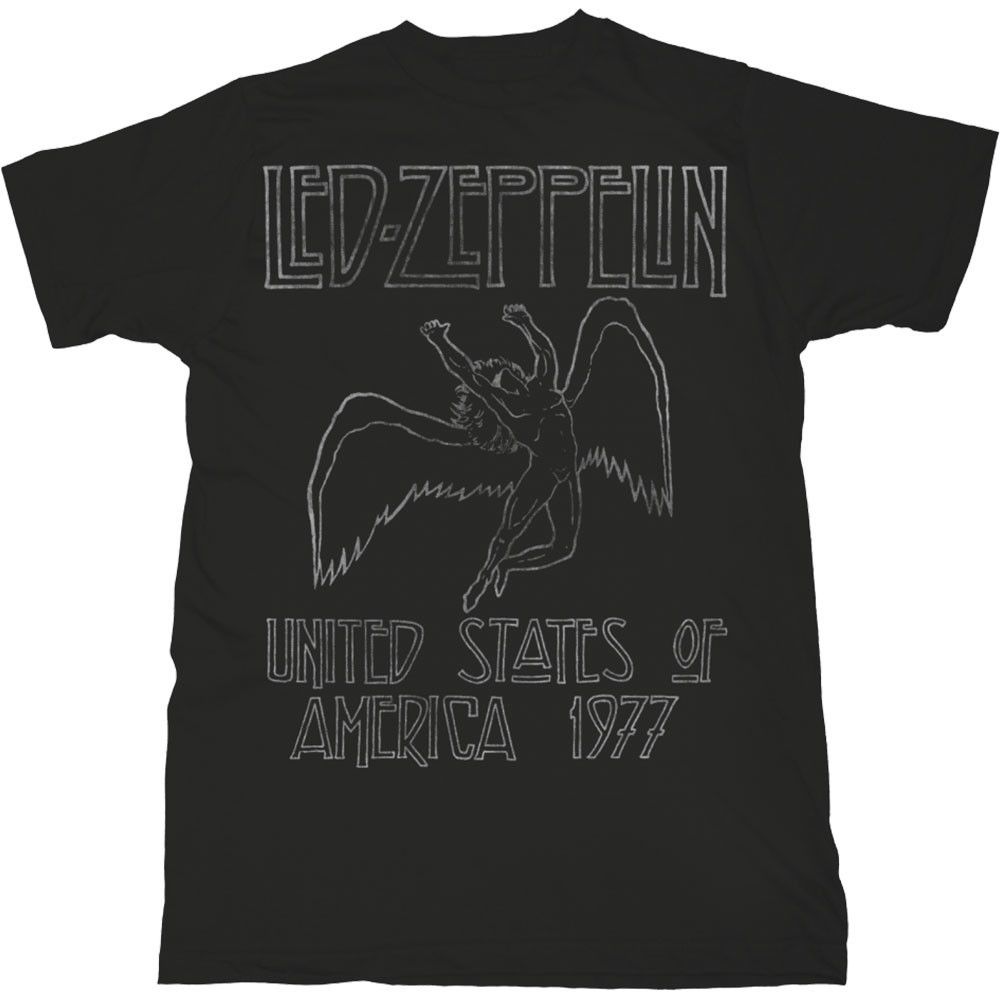 Led Zeppelin tričko USA '77. Čierna S