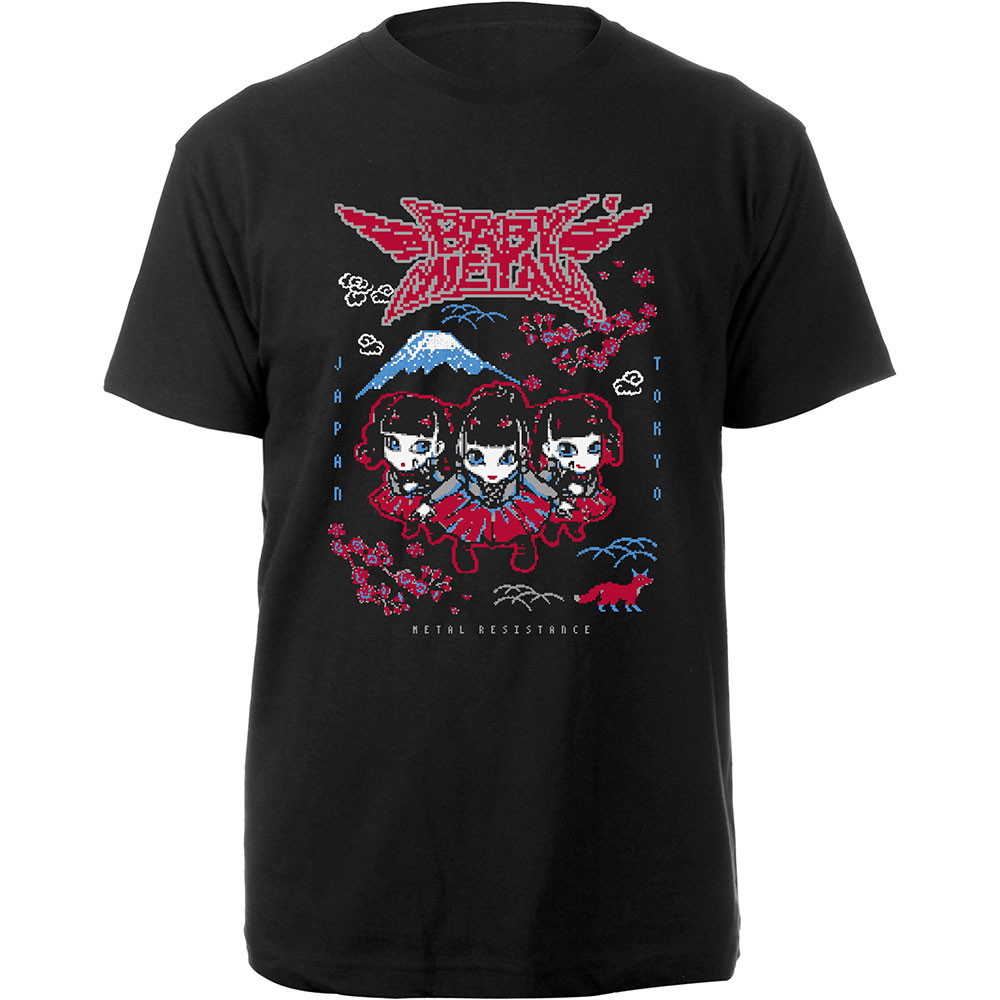 BABYMETAL tričko Pixel Tokyo Čierna S