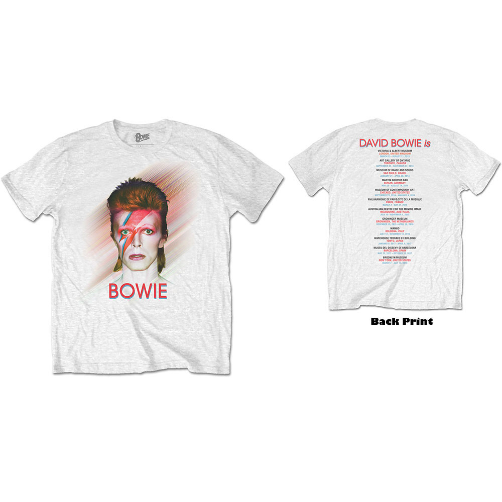 David Bowie tričko Bowie Is Biela S