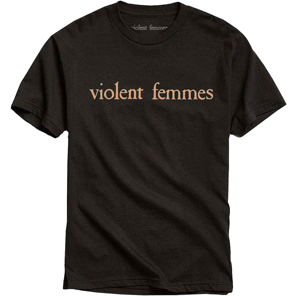Violent Femmes tričko Salmon Pink Vintage Logo Čierna S