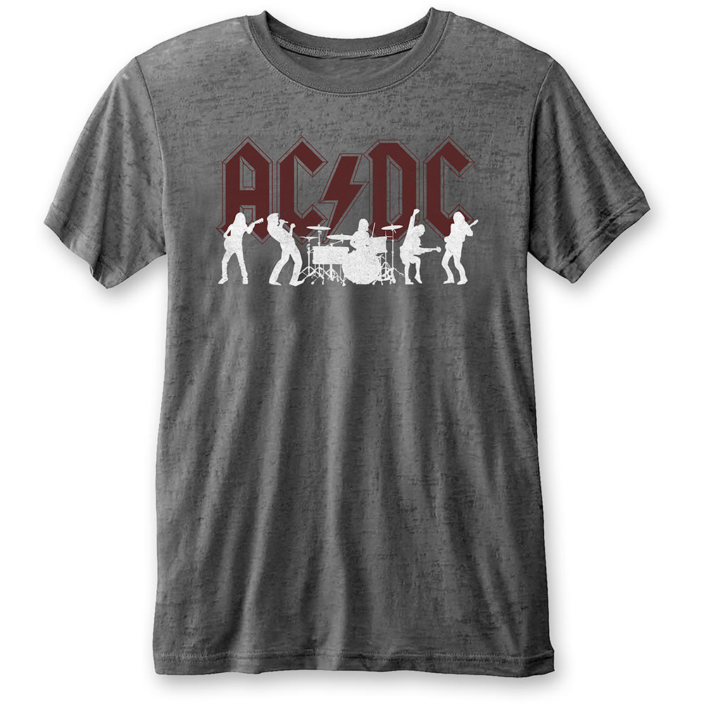 AC/DC tričko Silhouettes Šedá S
