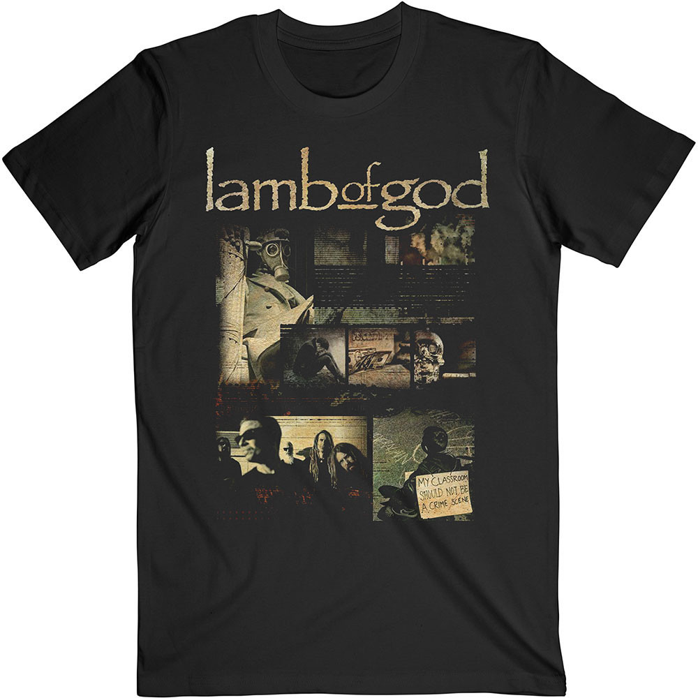 Lamb of God tričko Album Collage Čierna S