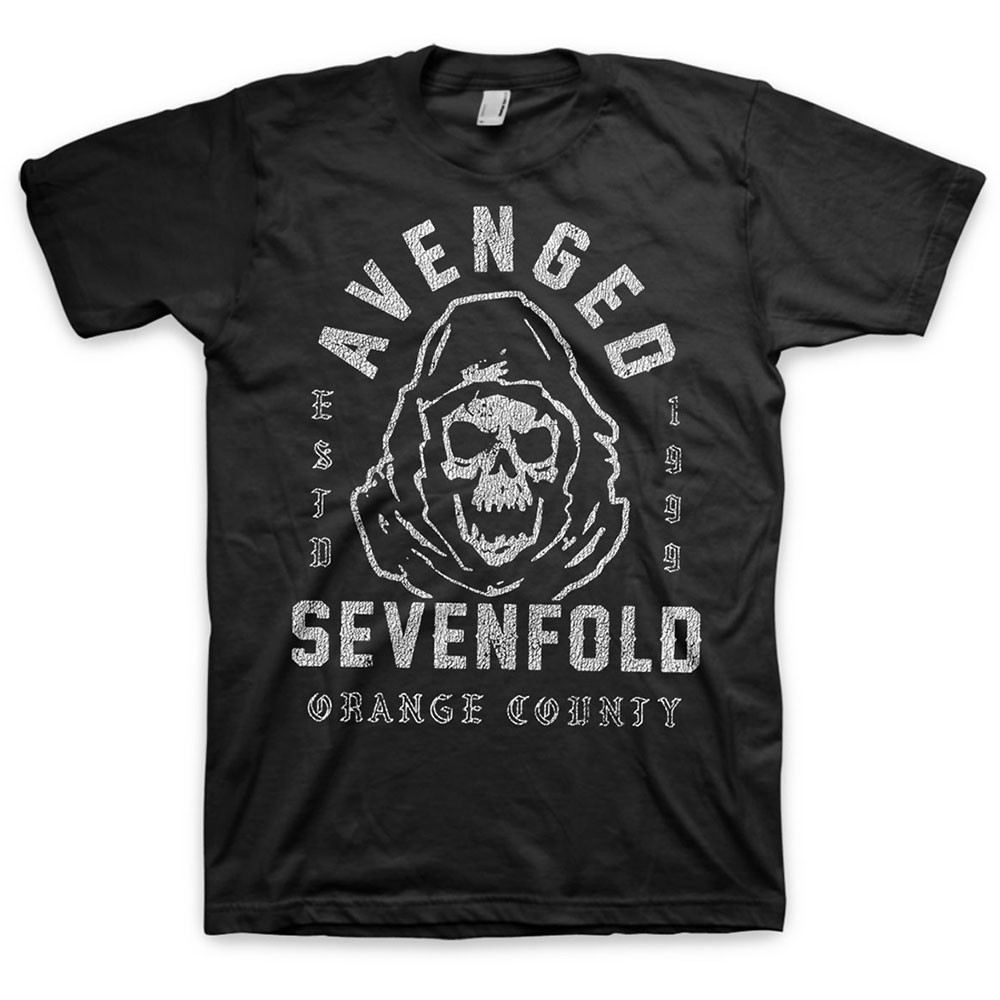 Avenged Sevenfold A7X tričko So Grim Orange County Čierna S