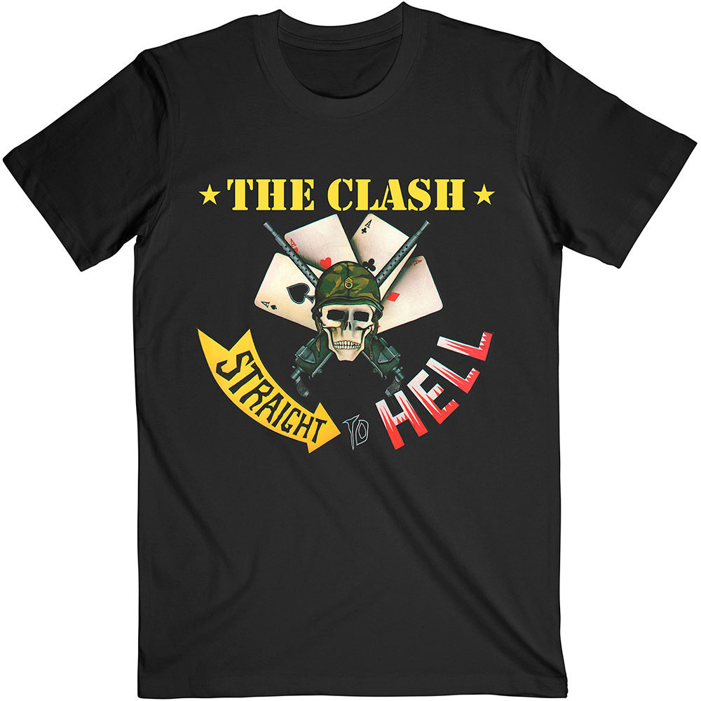 The Clash tričko Straight To Hell Single Čierna S