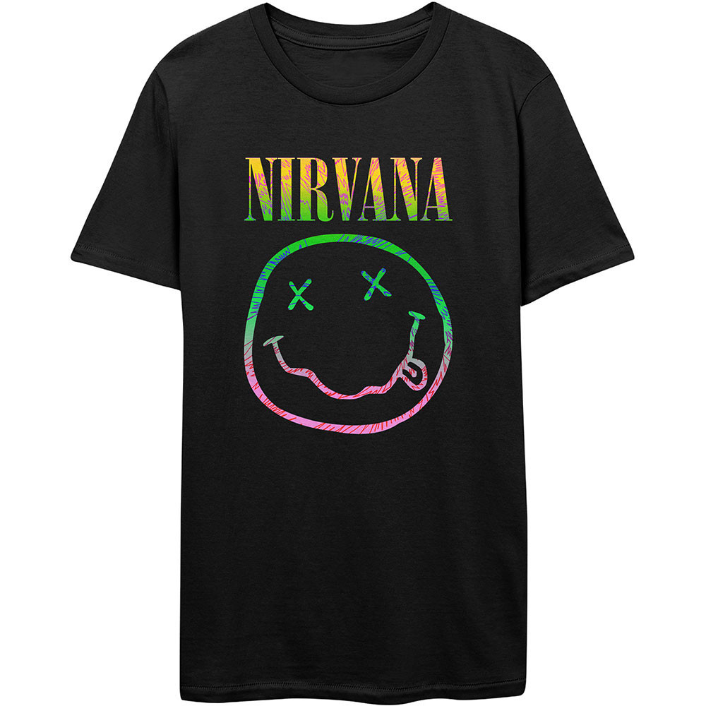 Nirvana tričko Sorbet Ray Smiley Čierna S