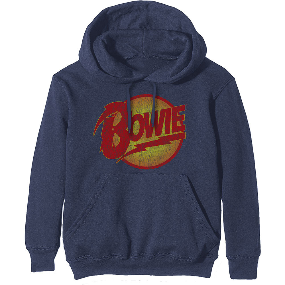 David Bowie mikina Vintage Diamond Dogs Logo Modrá S