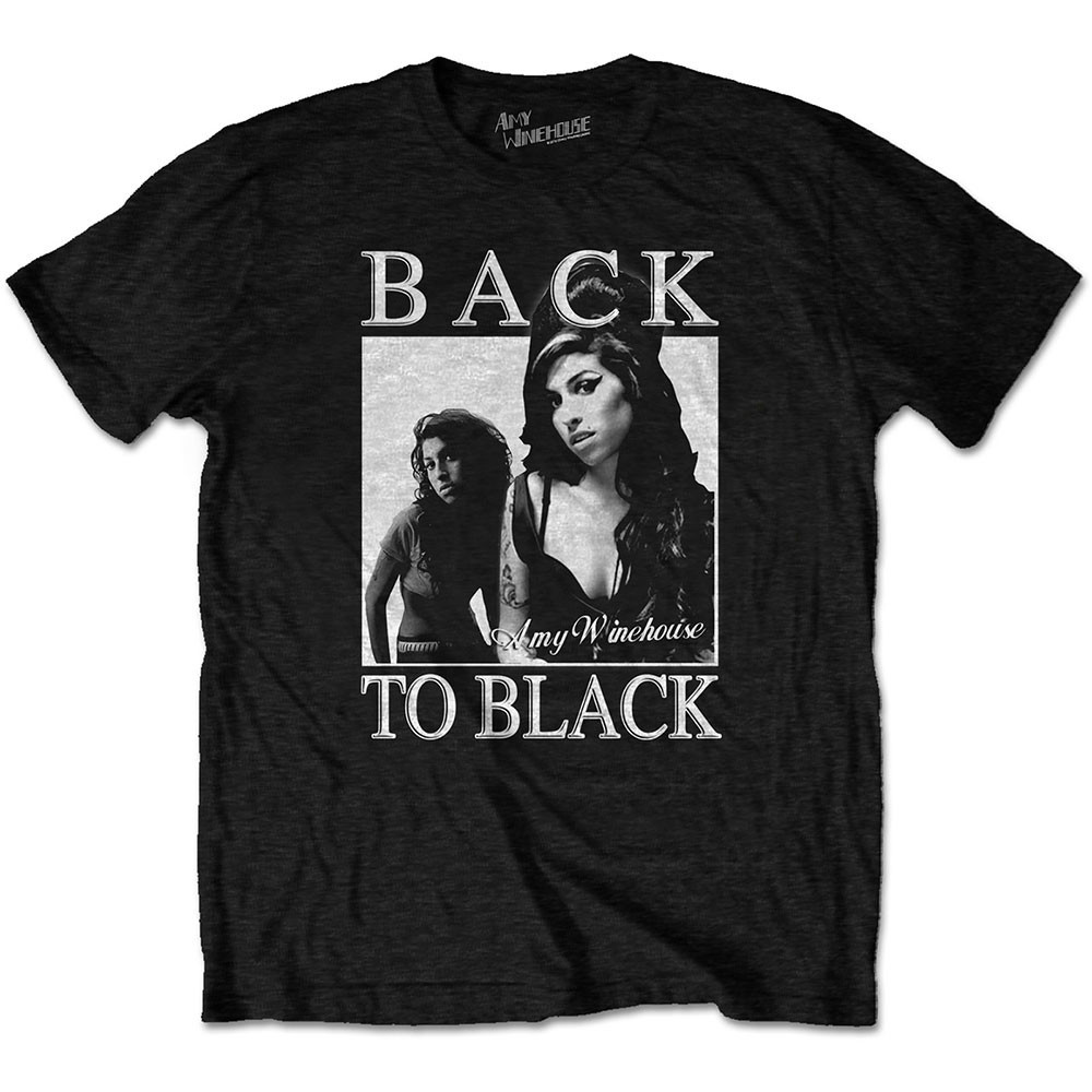 Amy Winehouse tričko Back to Black Čierna L