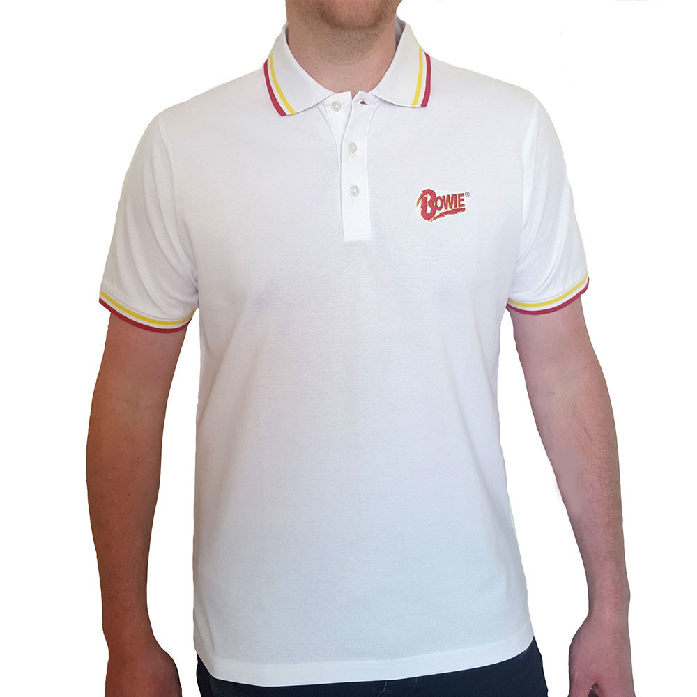 David Bowie tričko Flash Logo Biela S