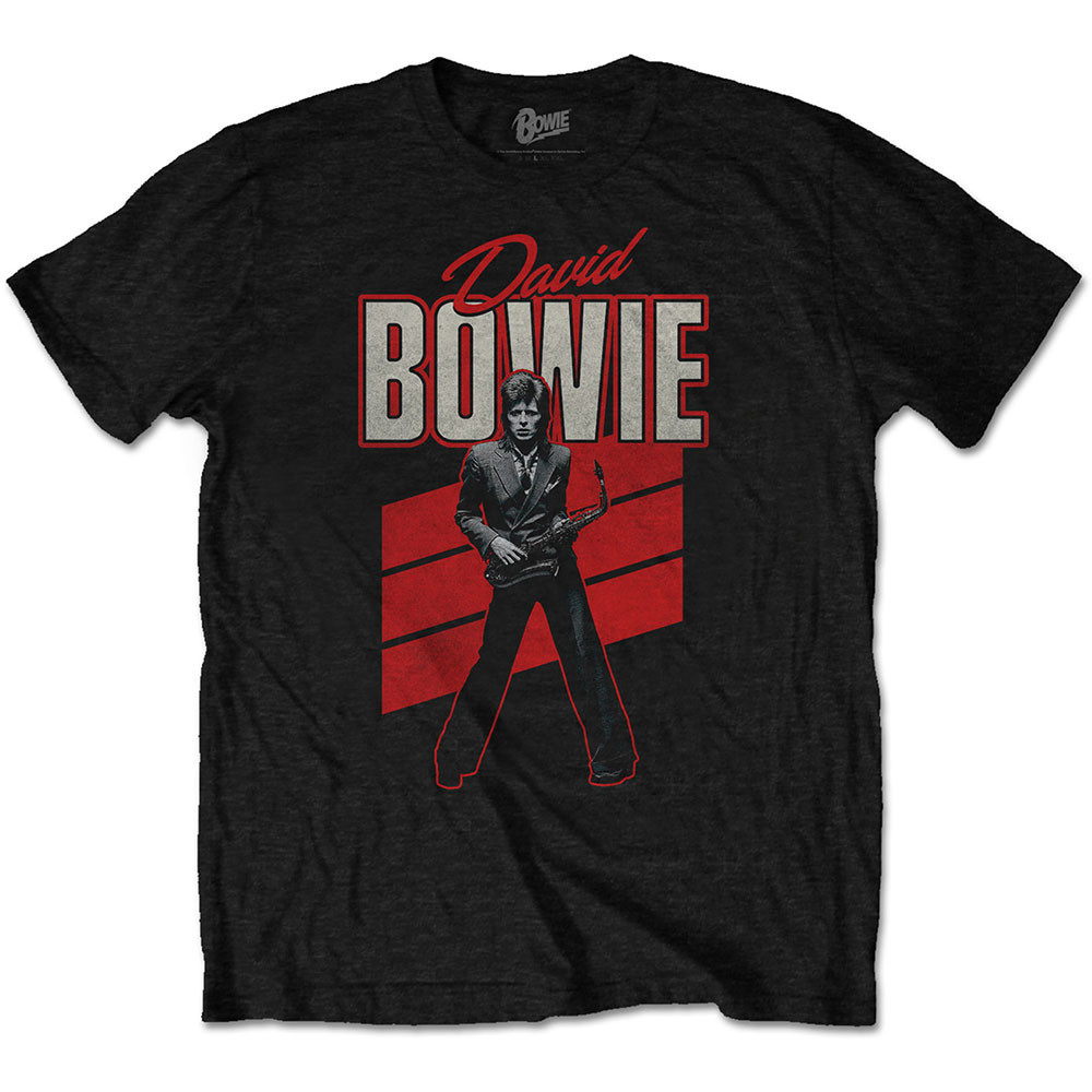David Bowie tričko Red Sax Čierna S