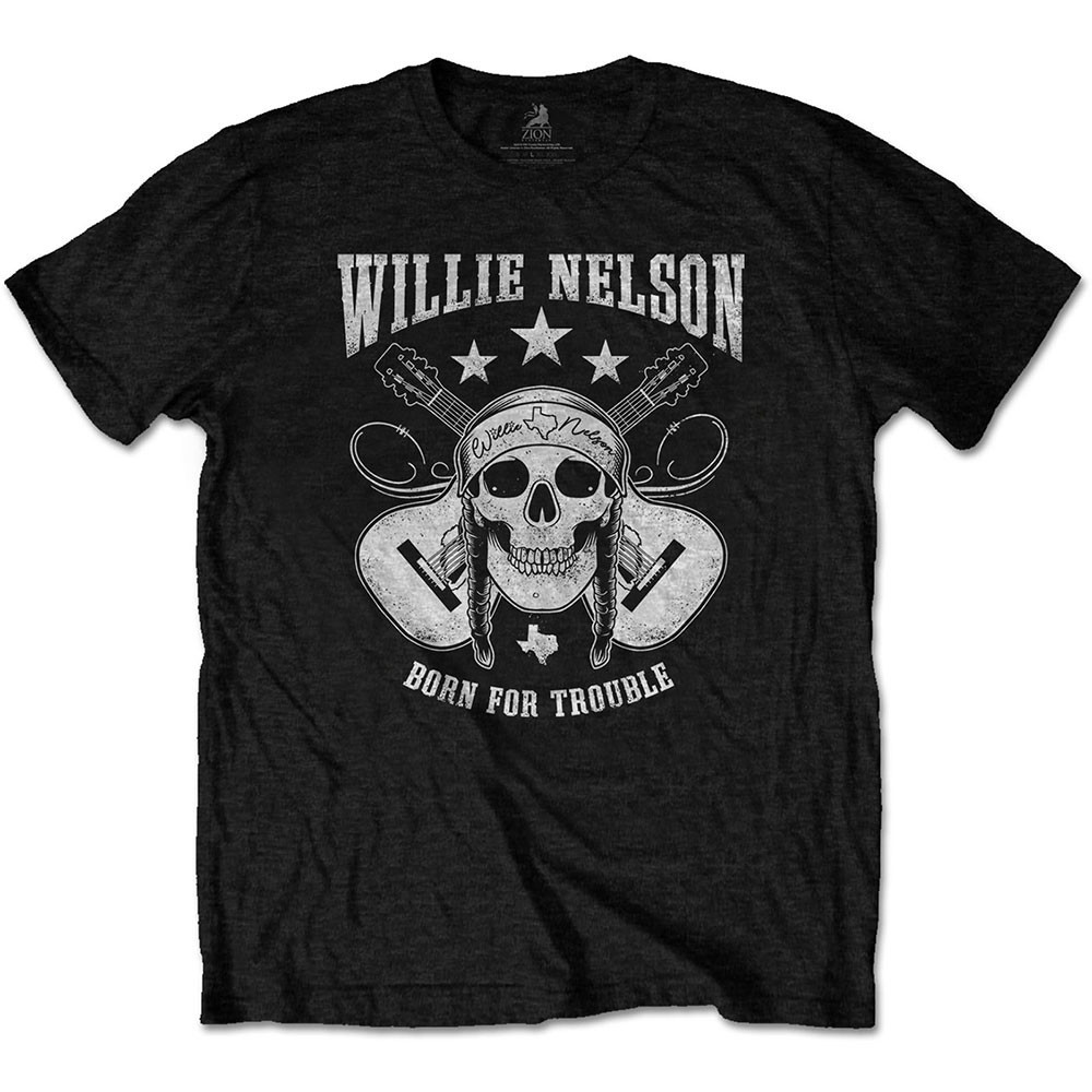 Willie Nelson tričko Skull Čierna S