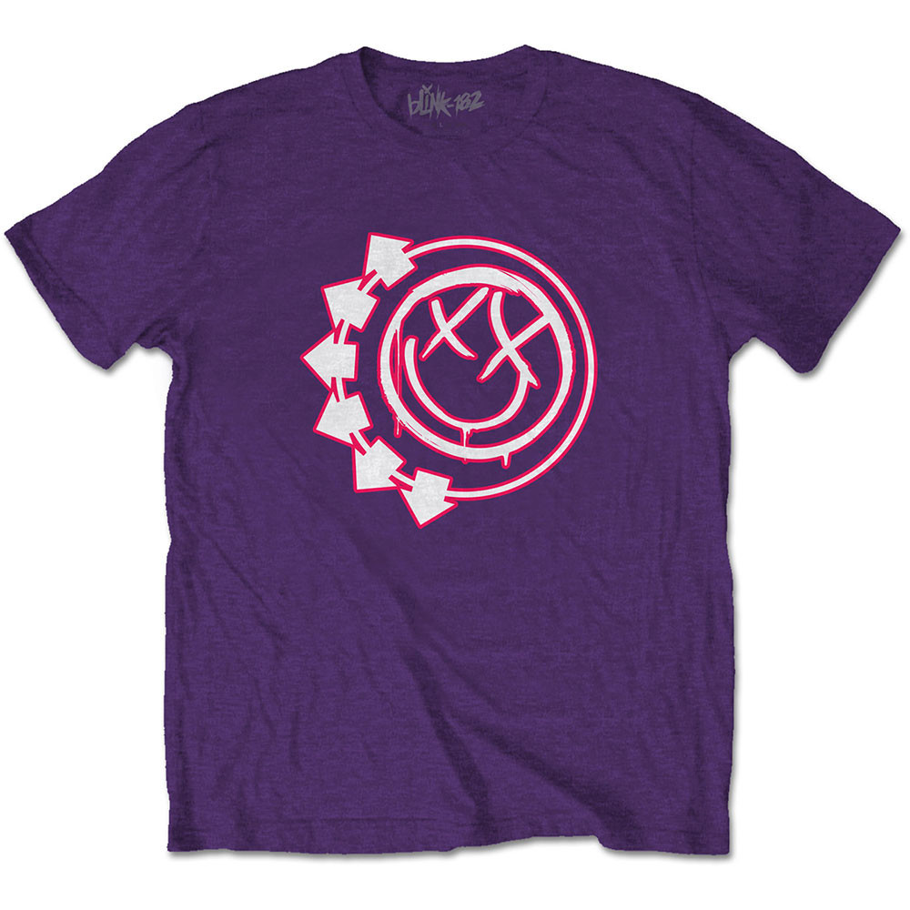 Blink 182 tričko Six Arrow Smiley Fialová M