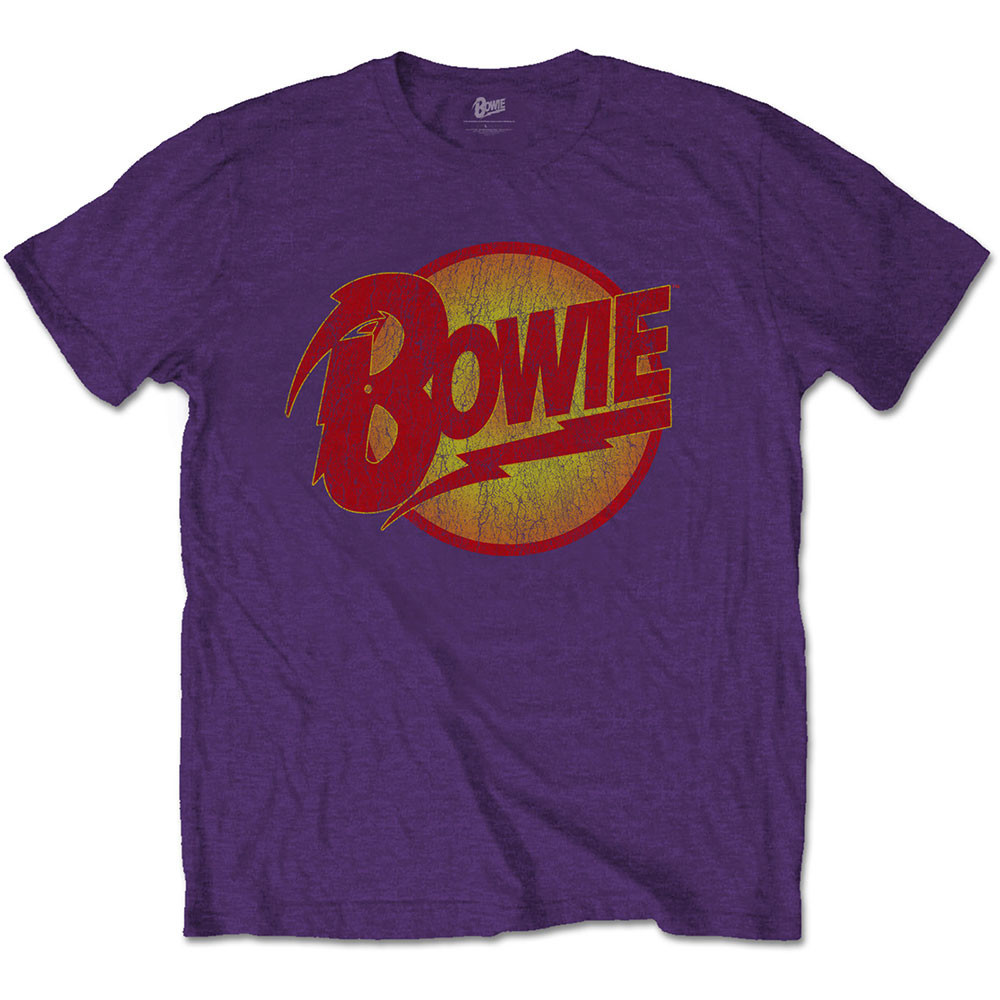 David Bowie tričko Vintage Diamond Dogs Logo Fialová M