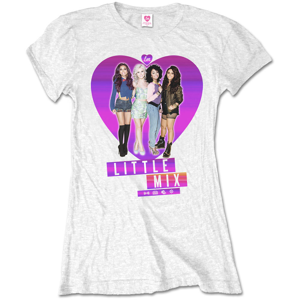 Little Mix tričko Gradient Heart Biela L