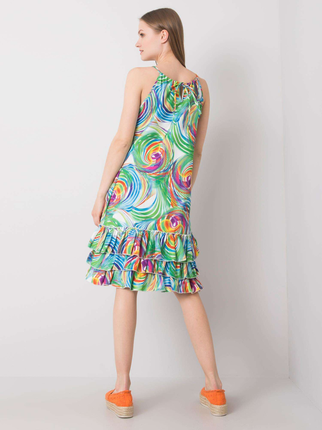 Šaty CHA SK 0852.89P biela zelená S/M