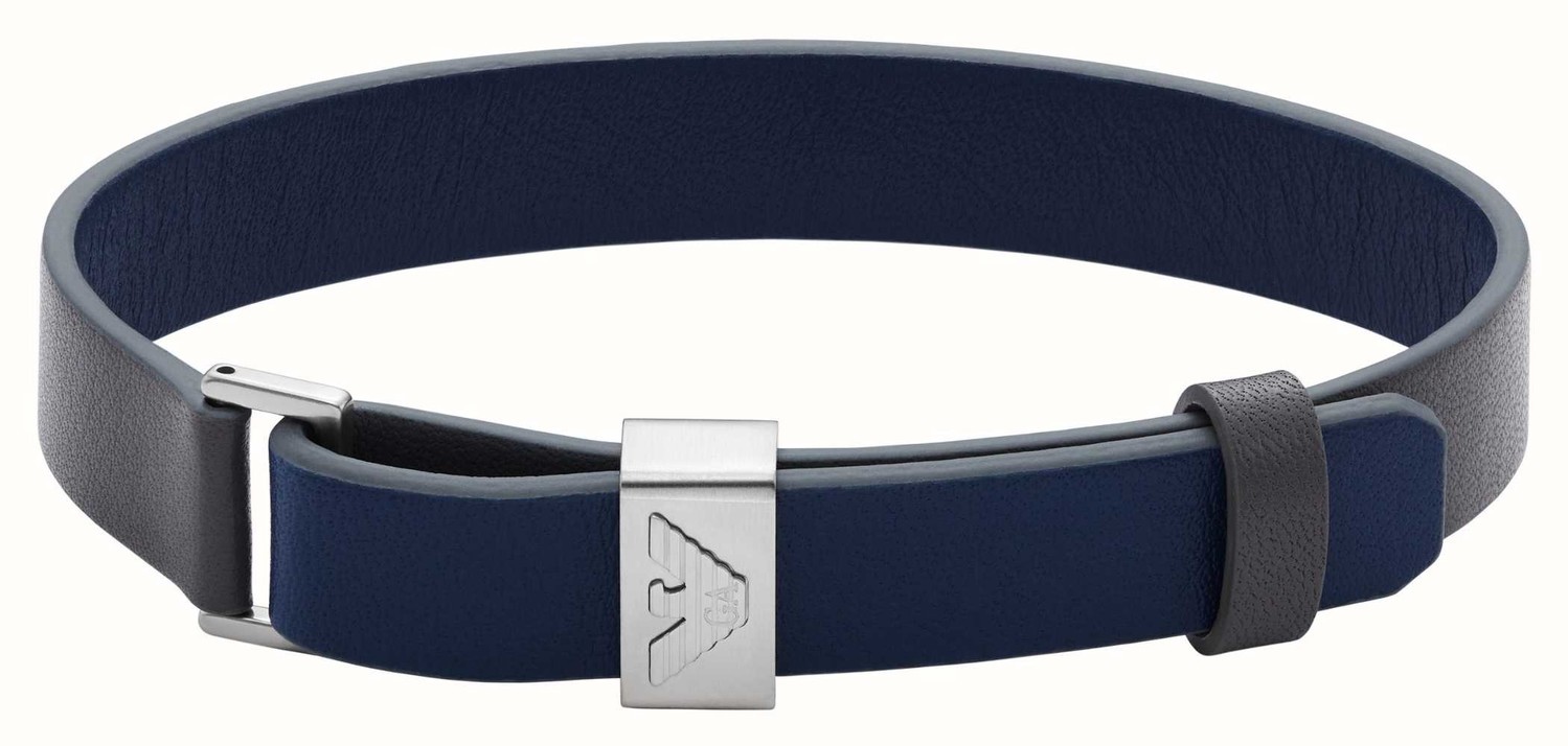 Emporio Armani Moderný kožený náramok EGS2918040