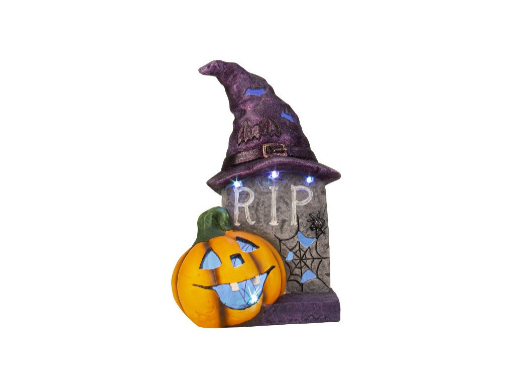 MAKRO - Hrob Halloween s tekvicou LED
