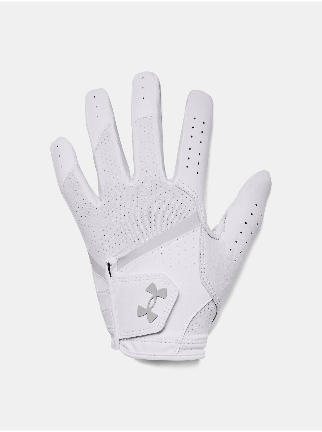 Biele dámske športové kožené rukavice Under Armour