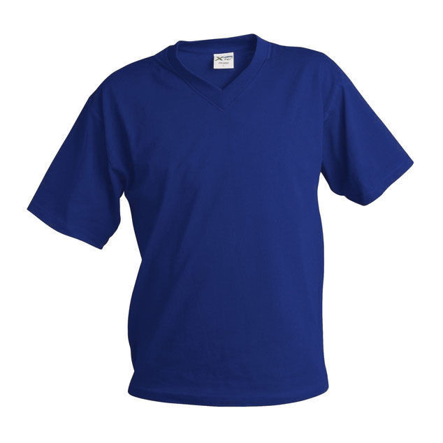 Tričko unisex Xfer 160 s výstrihom do V - modré, XXL