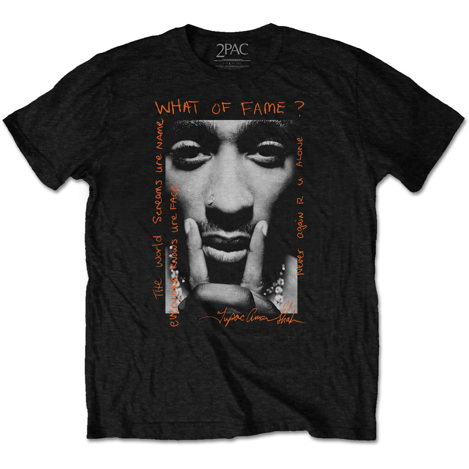 RockOff 2PAC UNISEX tričko: WHAT OF FAME? Veľkosť: S