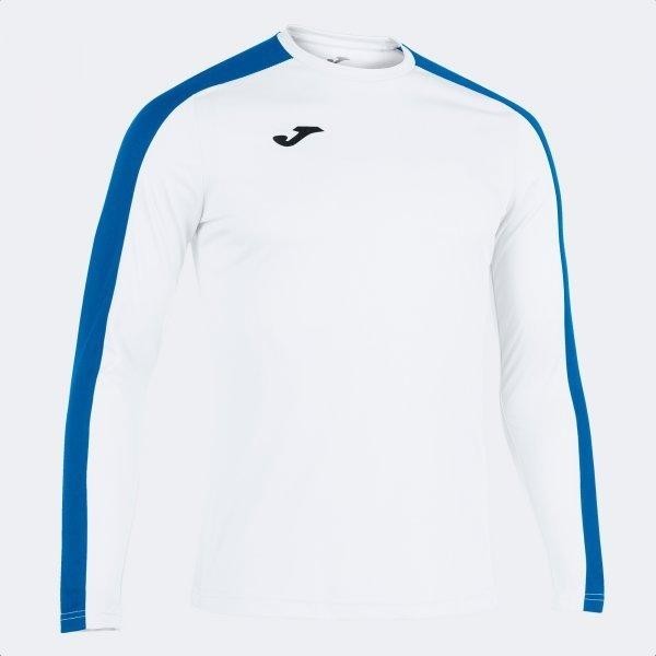 Joma Academy T-Shirt White-Royal L/S