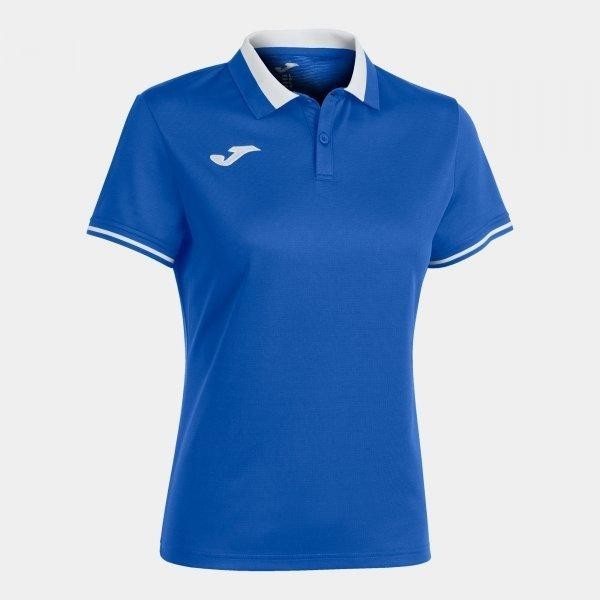 Joma Championship VI Short Sleeve Polo Royal White