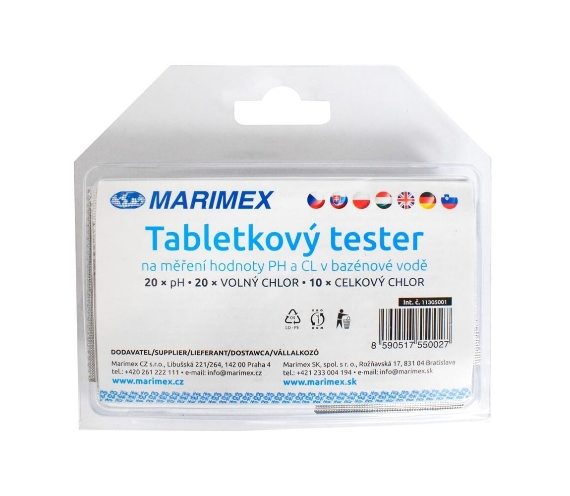 Marimex | Tabletkový tester na pH a chlór | 11305001