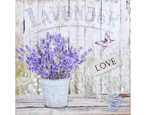 Obraz na plátne Levanduľa zátišie Love, 40x40 cm%