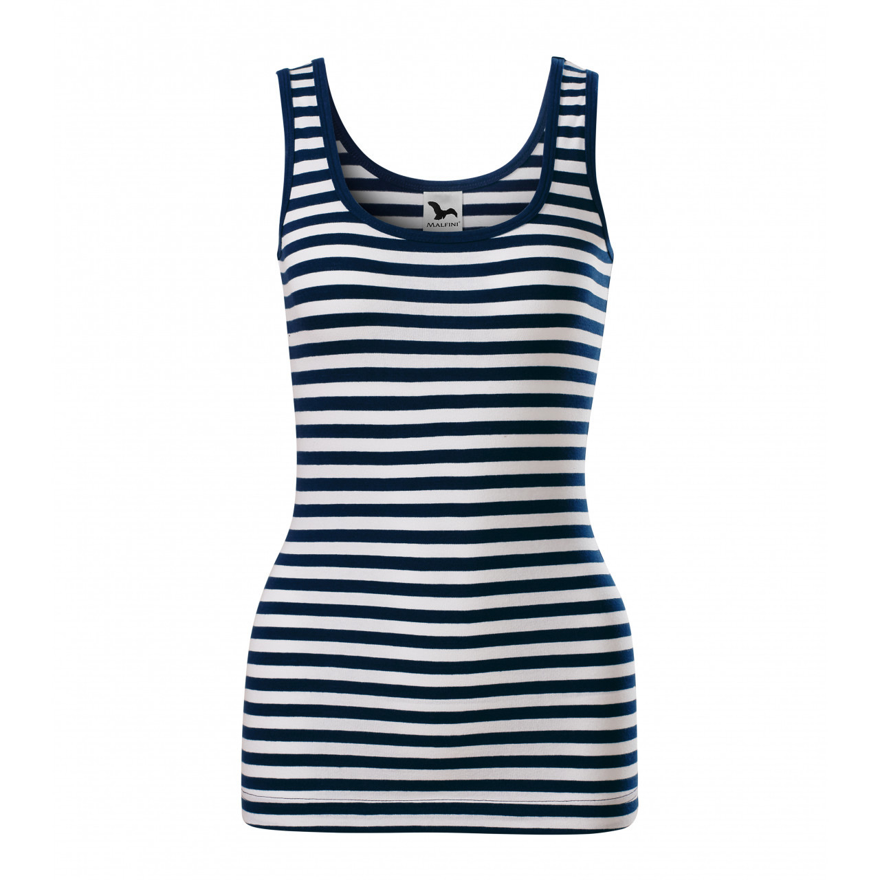 Tielko dámske Malfini Sailor Top - modré-biele, XL