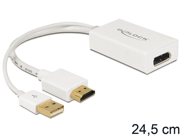 Delock Adaptér HDMI-A samec > Displayport samica