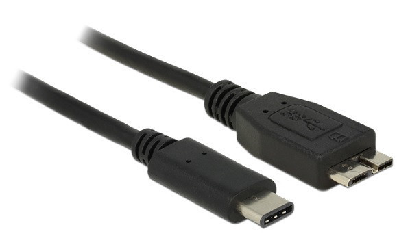 Delock kábel SuperSpeed USB 10 Gbps (USB 3.1, Gen 2) USB Type-C™ samec > USB type Micro-B samec 0.5 m čierny