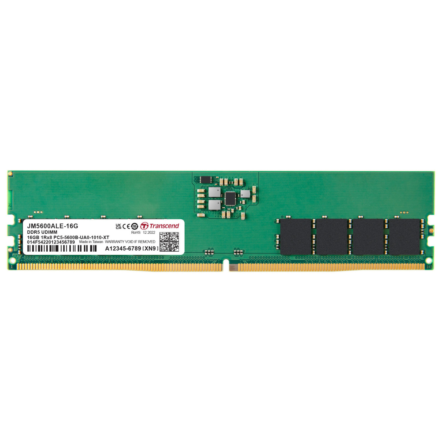 Transcend pamäť 16GB DDR5 4800 U-DIMM (JetRam) 1Rx8 2Gx8 CL40 1.1V