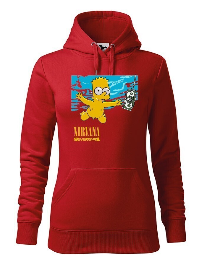 Dámská mikina pre fanúšikov hudobnej skupiny Nirvana