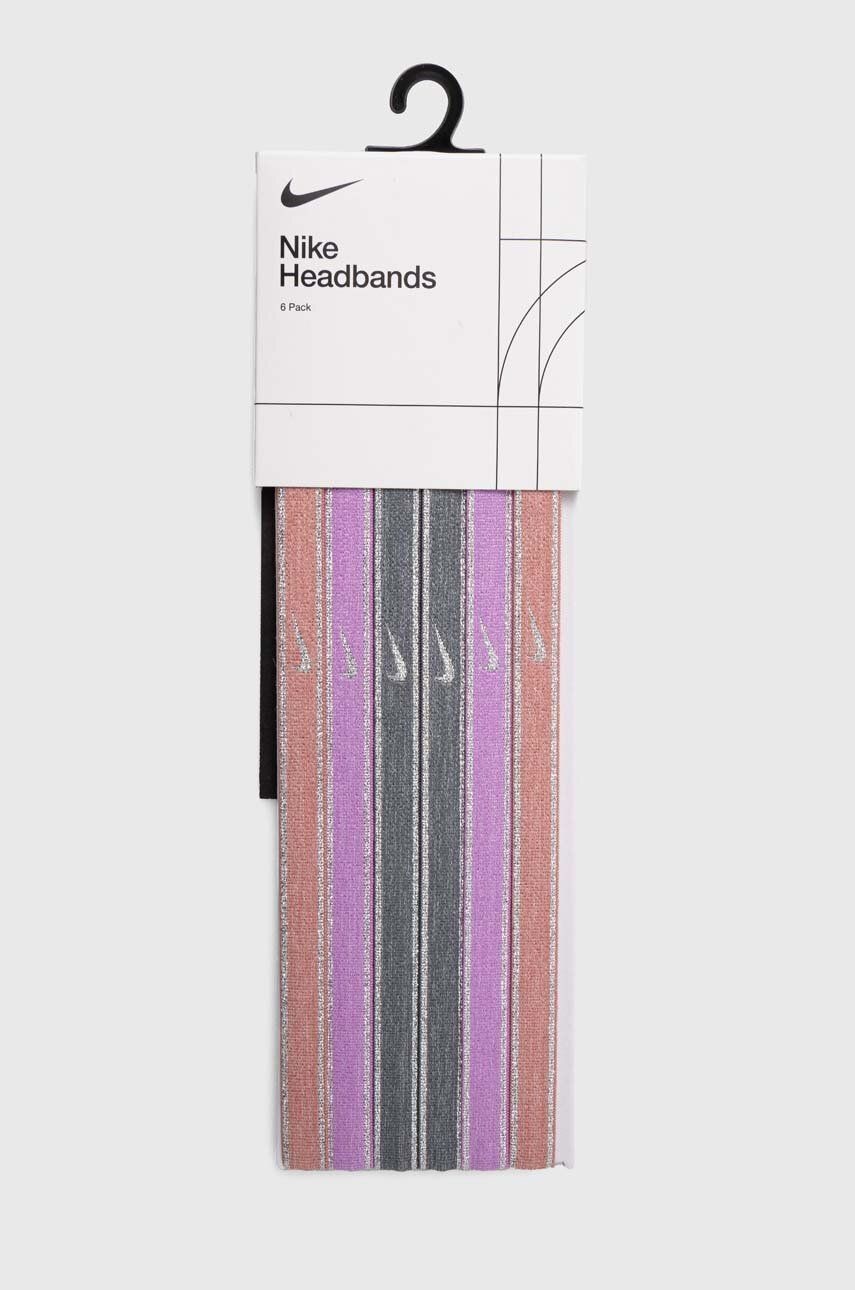 Čelenky Nike Swoosh 6-pak šedá farba