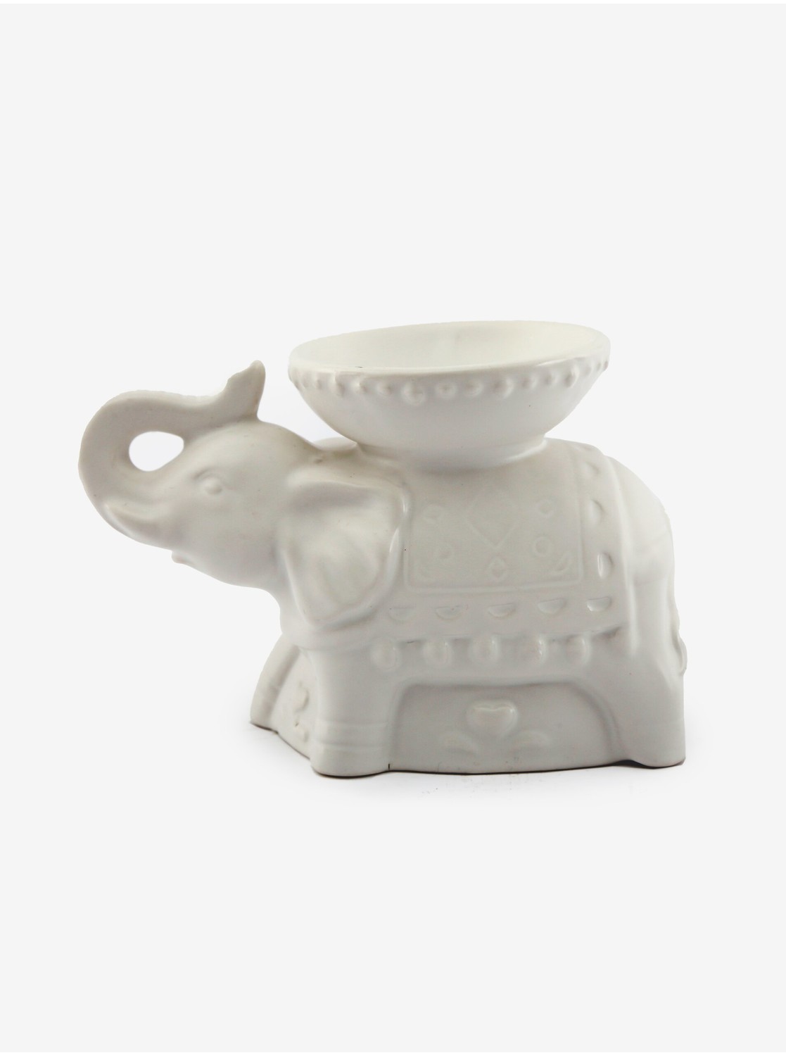 Biela porcelánová aromalampa na vonný olej/vosk SIFCON Slon