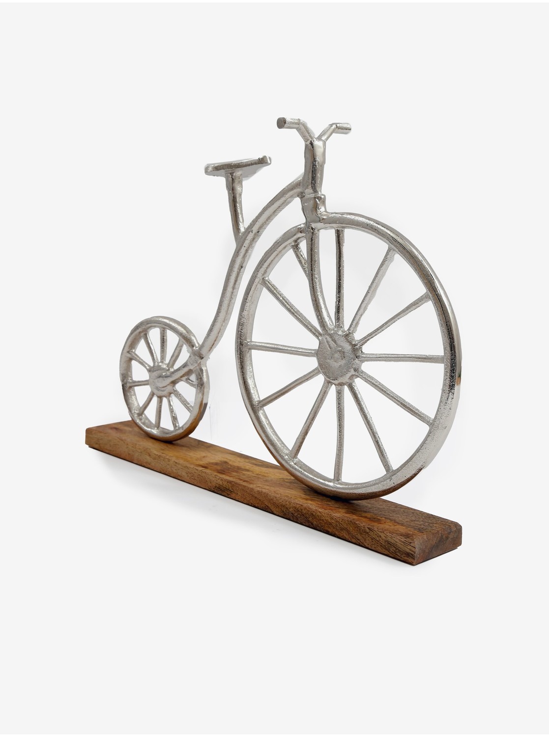 Kovová dekorácia Retro bicykel v striebornej farbe SIFCON