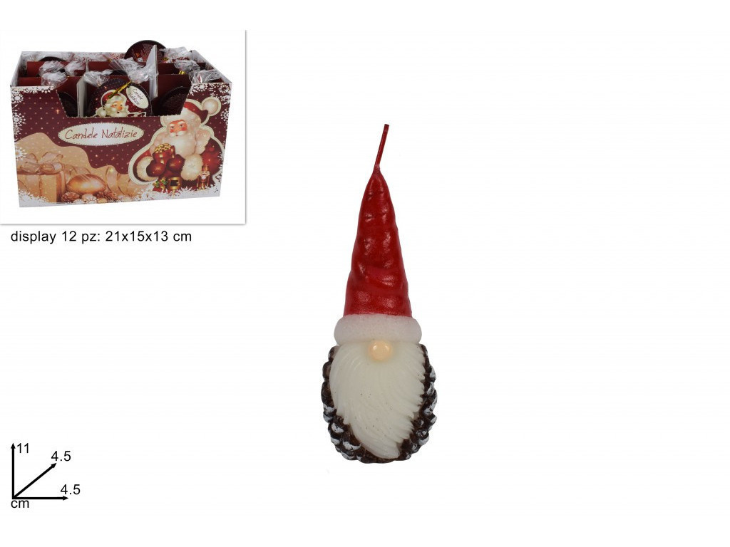 MAKRO - Sviečka vianočna škriatok 11cm