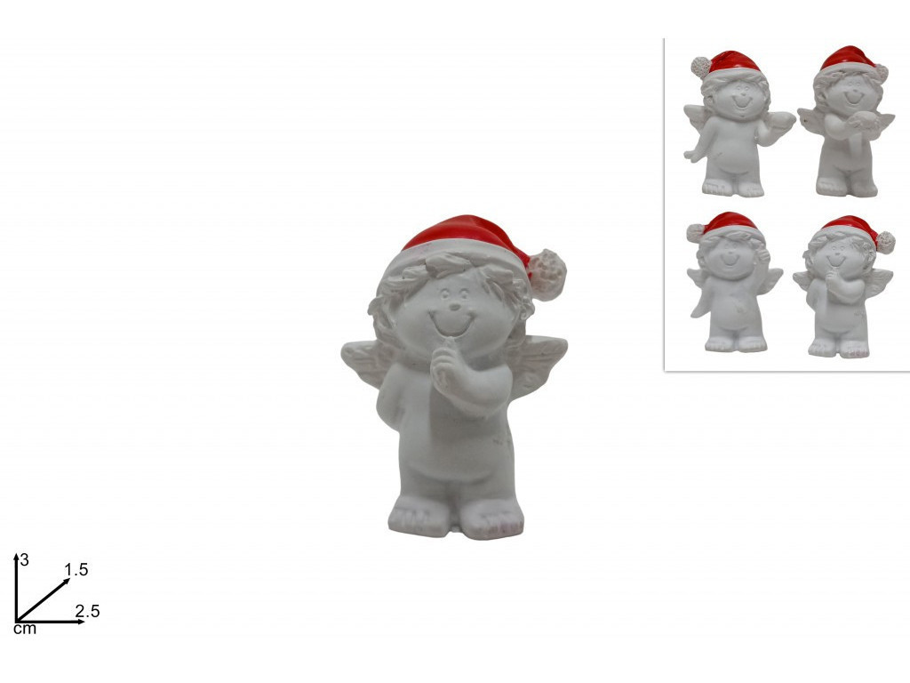 MAKRO - Anjel vianočný 3cm rôzne druhy