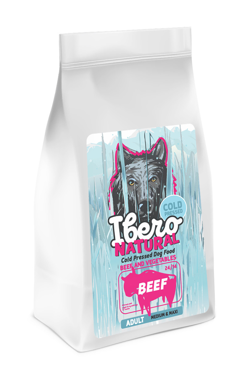 VZOREK - Ibero COLD PRESSED pes adult M/L BEEF + 4 € zľava na ďalší nákup - 250g