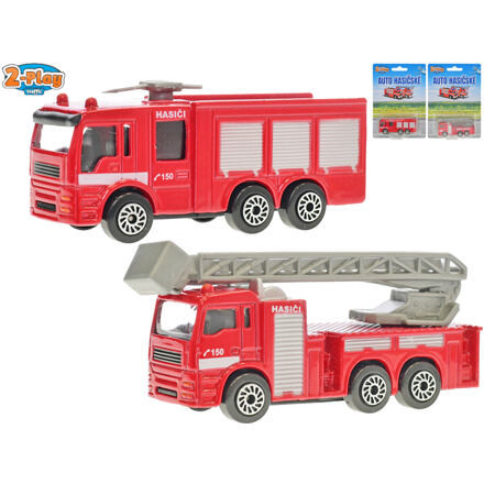 Mikro Trading 2-Play Traffic Auto hasiči CZ 8cm kov voľný chod 2 druhy na karte
