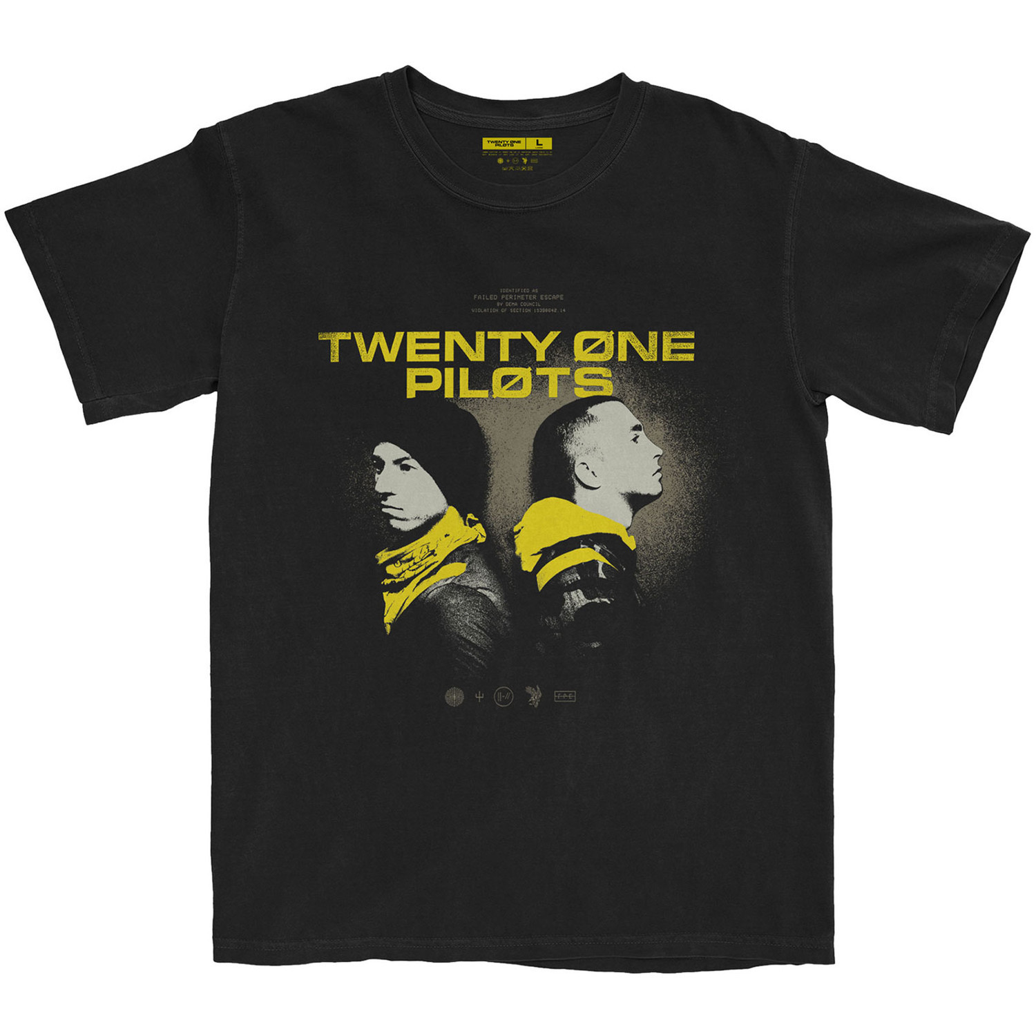 RockOff TWENTY ONE PILOTS tričko unisex: BACK TO BACK Veľkosť: M