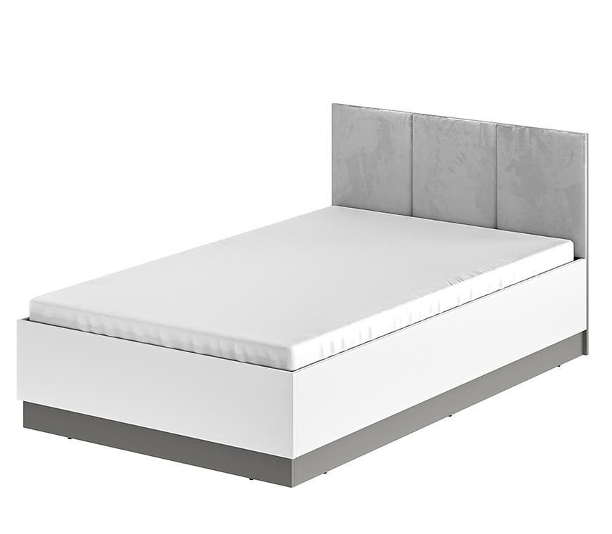 Posteľ Mell 01 šedá + rám s výťahom