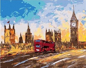 Londýn na dlani II, 40×50 cm, vypnuté plátno na rám