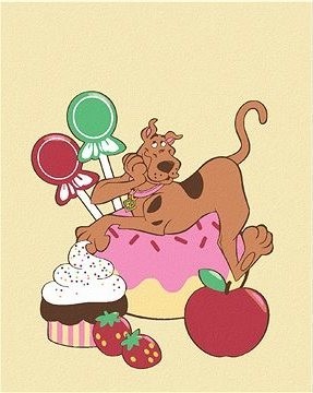 Scooby a sladkosti (Scooby Doo), 40×50 cm, vypnuté plátno na rám