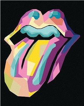 Pop-art ikona rolling stones, 40×50 cm, vypnuté plátno na rám