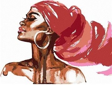 Nádherná africká žena, 80×100 cm, vypnuté plátno na rám