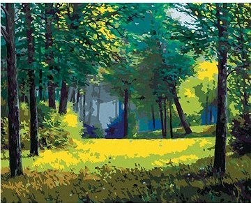Vzdušný les, 40×50 cm, vypnuté plátno na rám
