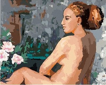 Odhalená žena, 40×50 cm, vypnuté plátno na rám
