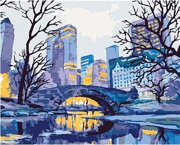 Most v New Yorku, 40×50 cm, vypnuté plátno na rám