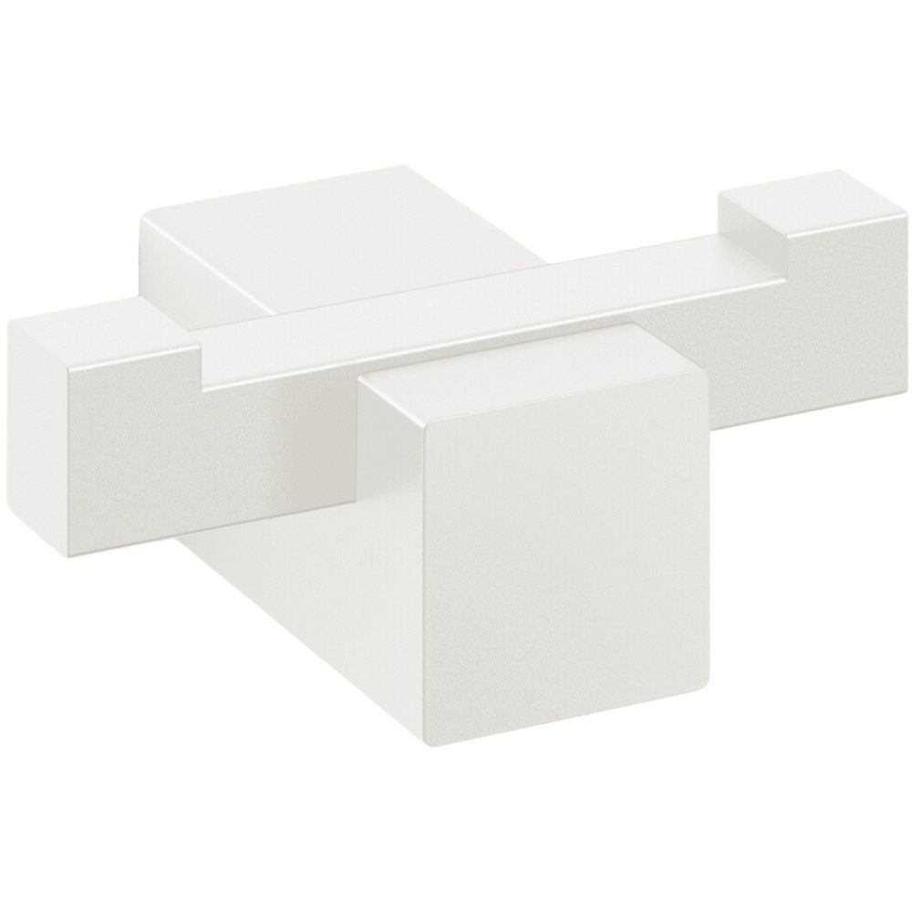 Háčik na uterák CARVO 6 cm, dvojitý, biela, nerezová oceľ, Zack