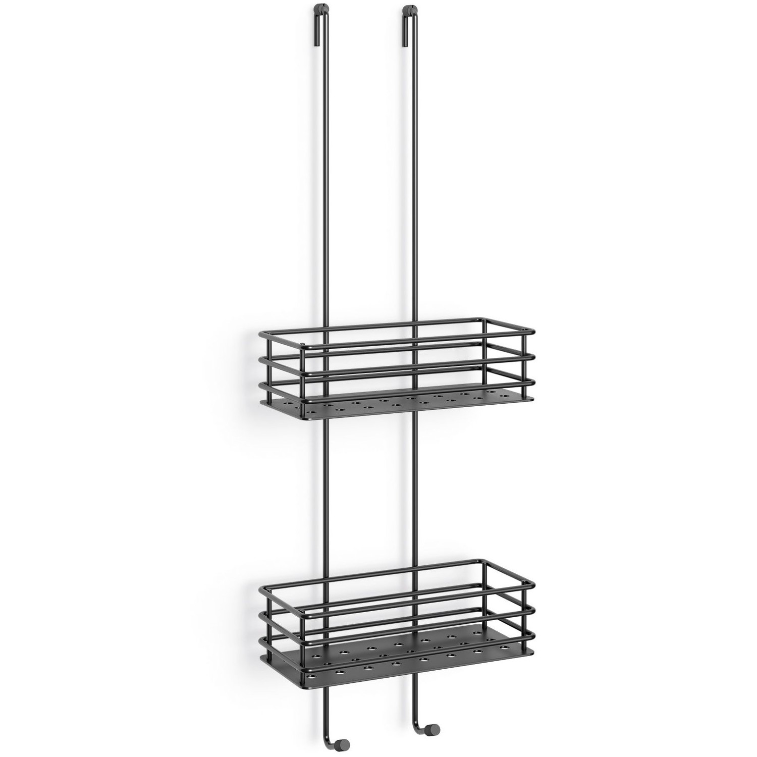 Organizér do kúpeľne IPARO 74 cm, čierna, nerezová oceľ, Zack